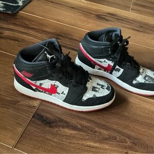 Nike Kids Sneakers Black Red White